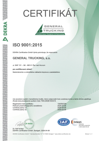 Certifikat ISO 9001:2015